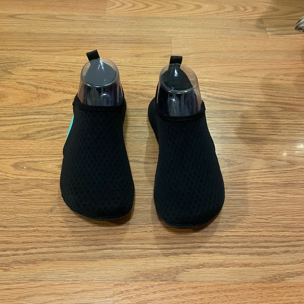 Black and Mint Green Slip-On Athletic/Water Shoes